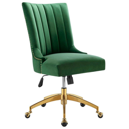 Empower Channel Tufted Performance Velvet Office Chair  - No Shipping Charges