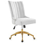 Modway Empower Channel Tufted Performance Velvet Office Chair, Gold White