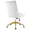 Modway Empower Channel Tufted Performance Velvet Office Chair Gold White MDY-EEI-4575-GLD-WHI