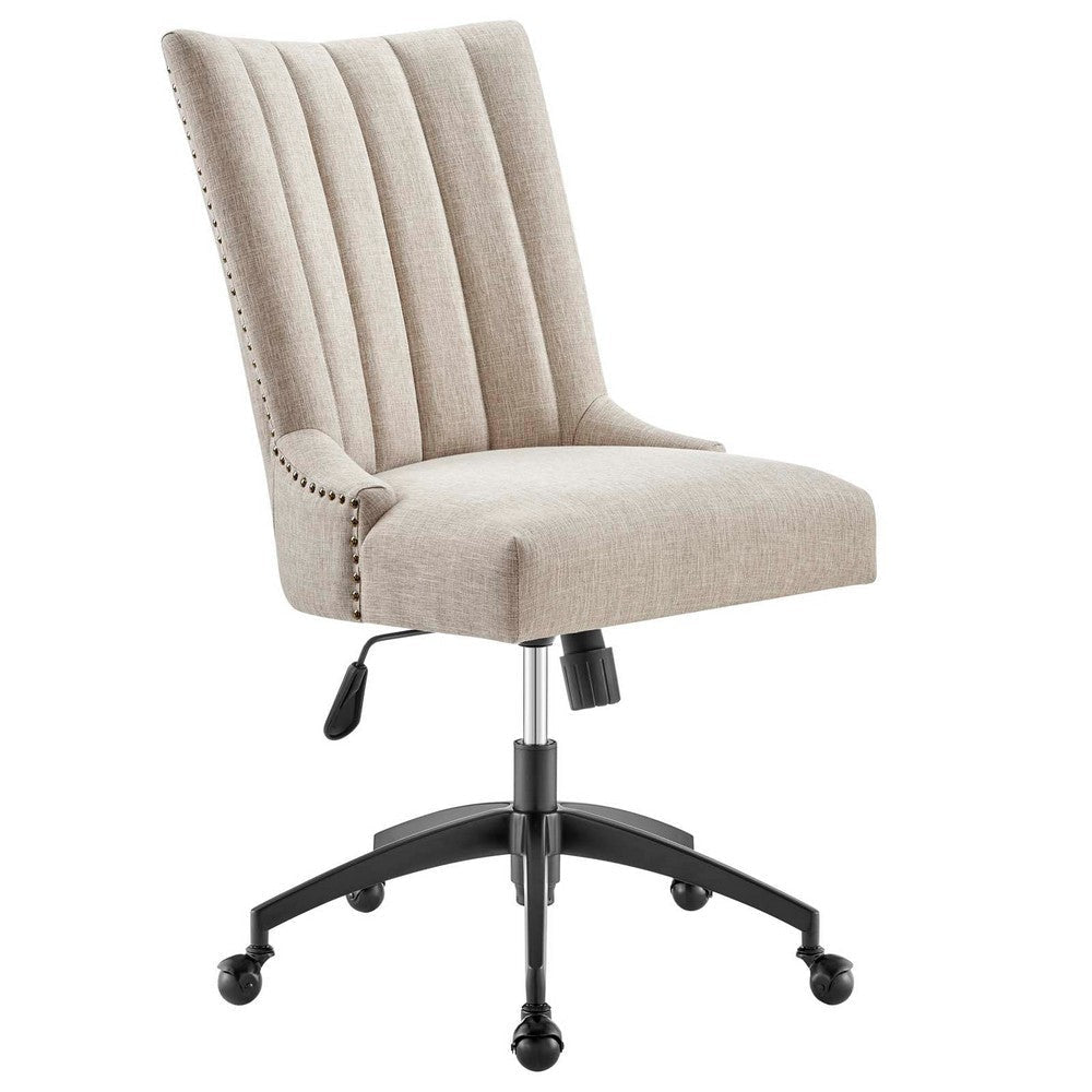 Empower Channel Tufted Fabric Office Chair - No Shipping Charges MDY-EEI-4576-BLK-BEI