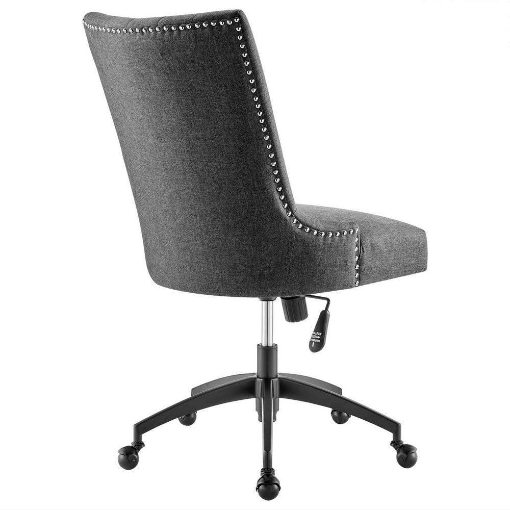 Modway Empower Channel Tufted Fabric Office Chair Black Gray MDY-EEI-4576-BLK-GRY