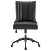 Empower Channel Tufted Vegan Leather Office Chair - No Shipping Charges MDY-EEI-4577-BLK-BLK