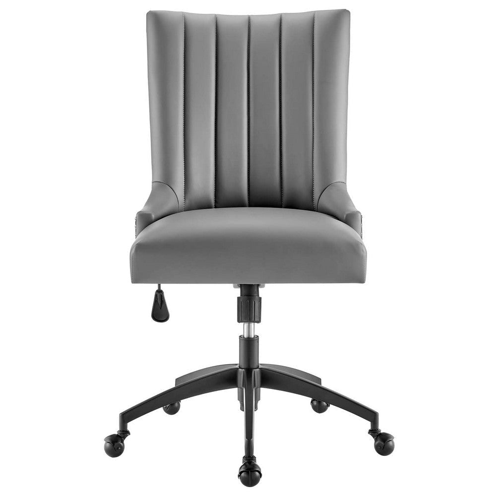 Empower Channel Tufted Vegan Leather Office Chair MDY-EEI-4577-BLK-BLK