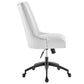 Modway Empower Channel Tufted Vegan Leather Office Chair Black White MDY-EEI-4577-BLK-WHI