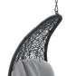 Modway Landscape Wicker Rattan Outdoor Patio Porch Chaise Lounge Hanging Swing Chair Light Gray Gray MDY-EEI-4589-LGR-GRY