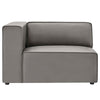 Modway Mingle Vegan Leather Sectional Sofa Left-Arm Chair Gray MDY-EEI-4621-GRY