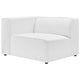 Modway Mingle Vegan Leather Sectional Sofa Left-Arm Chair, White