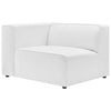 Modway Mingle Vegan Leather Sectional Sofa Left-Arm Chair, White