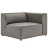 Modway Mingle Vegan Leather Sectional Sofa Right-Arm Chair, Gray