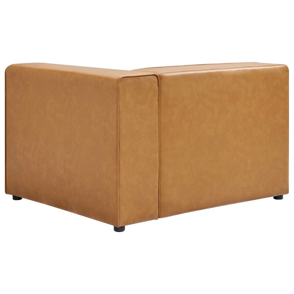 Modway Mingle Vegan Leather Sectional Sofa Right-Arm Chair Tan MDY-EEI-4622-TAN