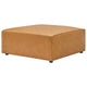 Modway Mingle Vegan Leather Ottoman in Tan