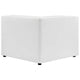 Modway Mingle Vegan Leather Sectional Sofa Corner Chair White 37 x 37 x 27 MDY-EEI-4625-WHI