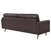 Valour 81" Leather Sofa by Modway| Brown