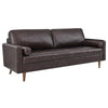 Valour 81" Leather Sofa by Modway| Brown
