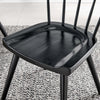 Modway Sutter Modern Farmhouse Wood Dining Chair in Black MDY-EEI-4650-BLK