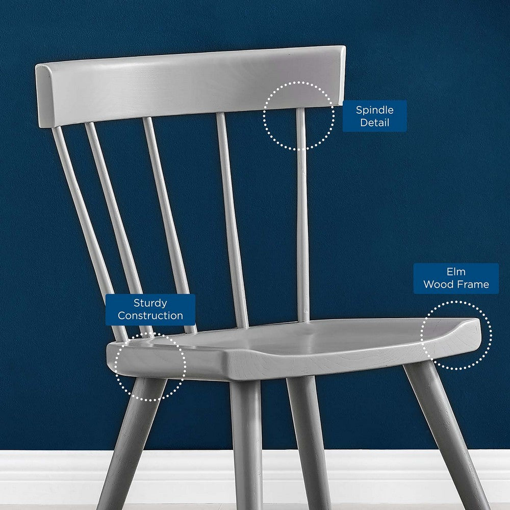 Sutter Wood Dining Side Chair by Modway| Gray