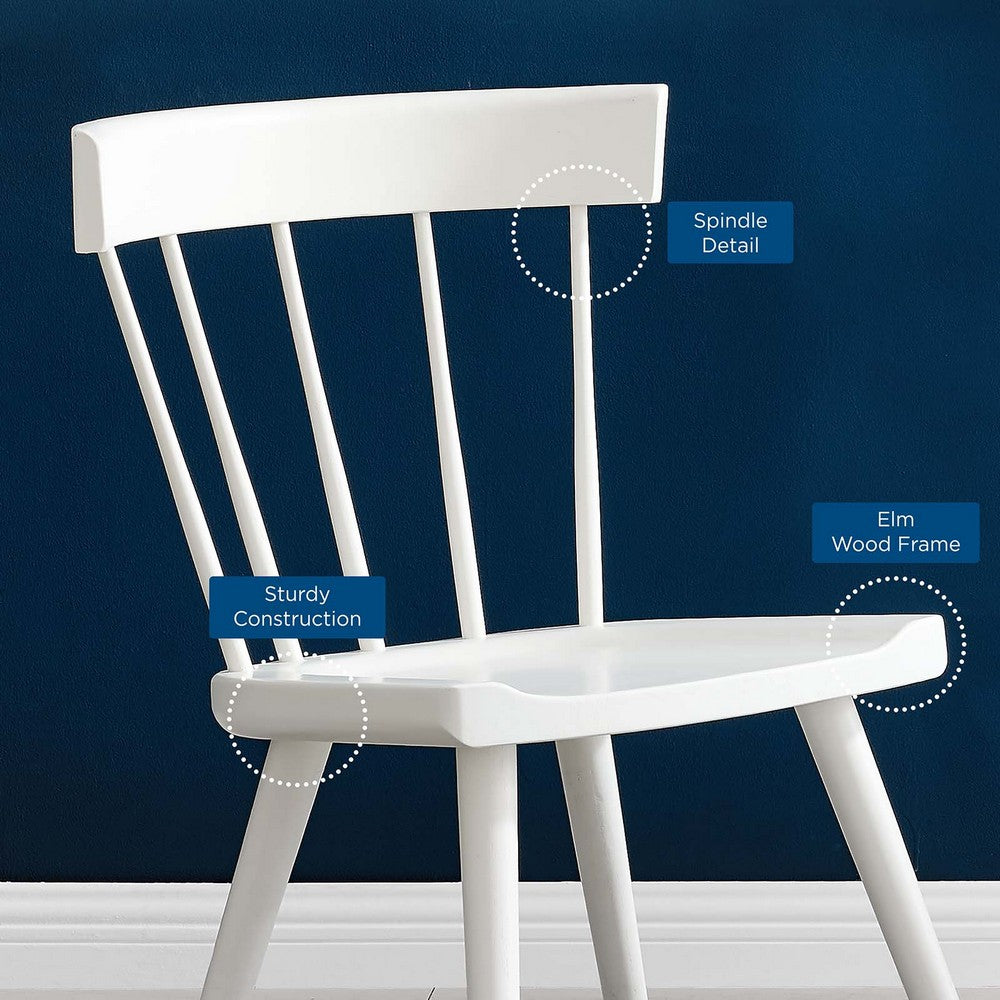 Sutter Wood Dining Side Chair by Modway| White