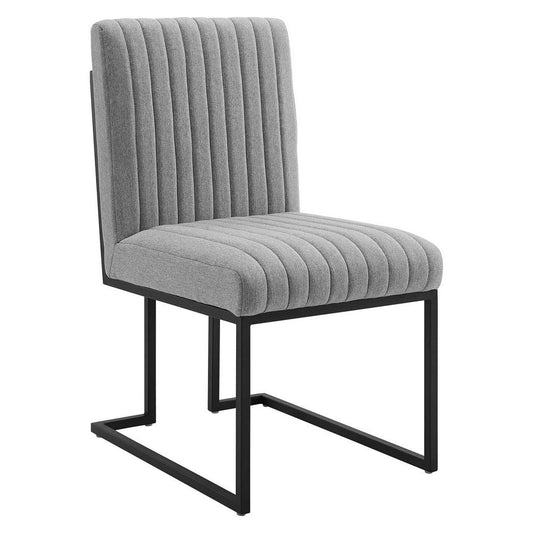 Indulge Channel Tufted Fabric Dining Chair  - No Shipping Charges
