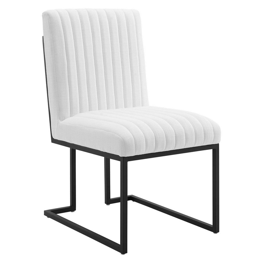 Indulge Channel Tufted Fabric Dining Chair - No Shipping Charges