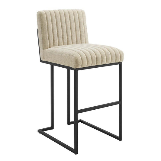 Indulge Channel Tufted Fabric Bar Stool  - No Shipping Charges