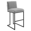 Indulge Channel Tufted Fabric Bar Stool - No Shipping Charges