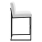 Indulge Channel Tufted Fabric Bar Stool - No Shipping Charges