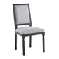 Court French Vintage Upholstered Fabric Dining Side Chair - No Shipping Charges