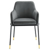 Jovi Performance Velvet Dining Armchair - No Shipping Charges MDY-EEI-4671-BLK-CHA