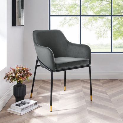 Jovi Performance Velvet Dining Armchair  - No Shipping Charges