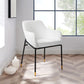 Modway Jovi Performance Velvet Dining Armchair Black White MDY-EEI-4671-BLK-WHI