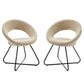 Nouvelle Upholstered Fabric Dining Chair Set of 2 - No Shipping Charges