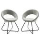 Modway Nouvelle Upholstered Fabric Dining Chair Set of 2  - No Shipping Charges