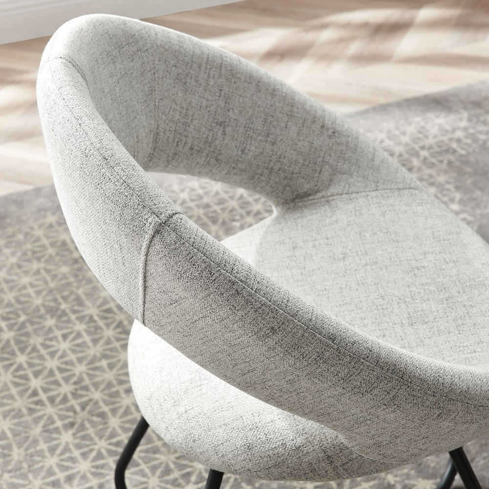 Nouvelle Upholstered Fabric Dining Chair Set of 2 by Modway| Gray