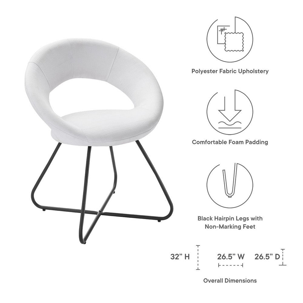 Modway Nouvelle Dining Chair Black White MDY-EEI-4683-BLK-WHI