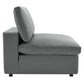 Modway Commix Modular Sofa Armless Chair Gray Vegan Leather MDY-EEI-4694-GRY