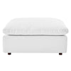 Modway Modular Sofa Commix Down Filled Overstuffed Vegan Leather Ottoman White MDY-EEI-4695-WHI