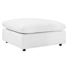 Modway Modular Sofa Commix Down Filled Overstuffed Vegan Leather Ottoman, White