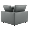 Modway Commix Modular Sofa Corner Chair Gray Vegan Leather MDY-EEI-4696-GRY