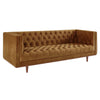 Modway Elation Tufted Performance Velvet Sofa, Cognac