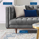 Elation Tufted Performance Velvet Sofa by Modway| Gray