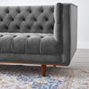 Elation Tufted Performance Velvet Sofa by Modway| Gray
