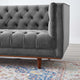 Elation Tufted Performance Velvet Sofa by Modway| Gray
