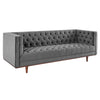 Elation Tufted Performance Velvet Sofa by Modway| Gray