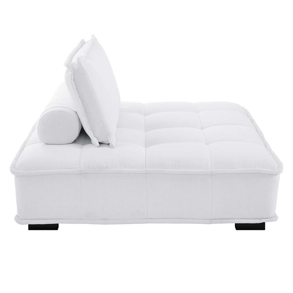 Saunter Tufted Fabric Armless Chair by Modway| White