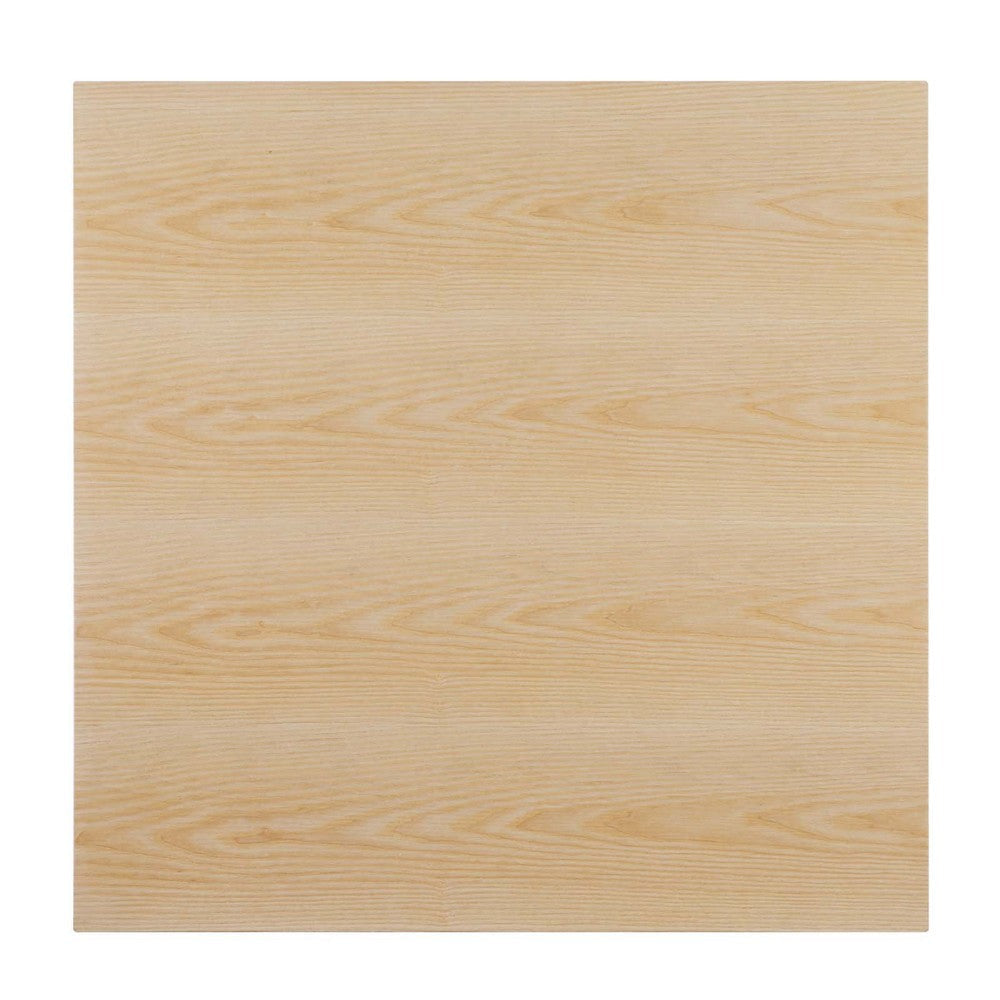 Modway Verne Square Wood Grain 35’’ Dining Table in Gold Natural MDY-EEI-4745-GLD-NAT