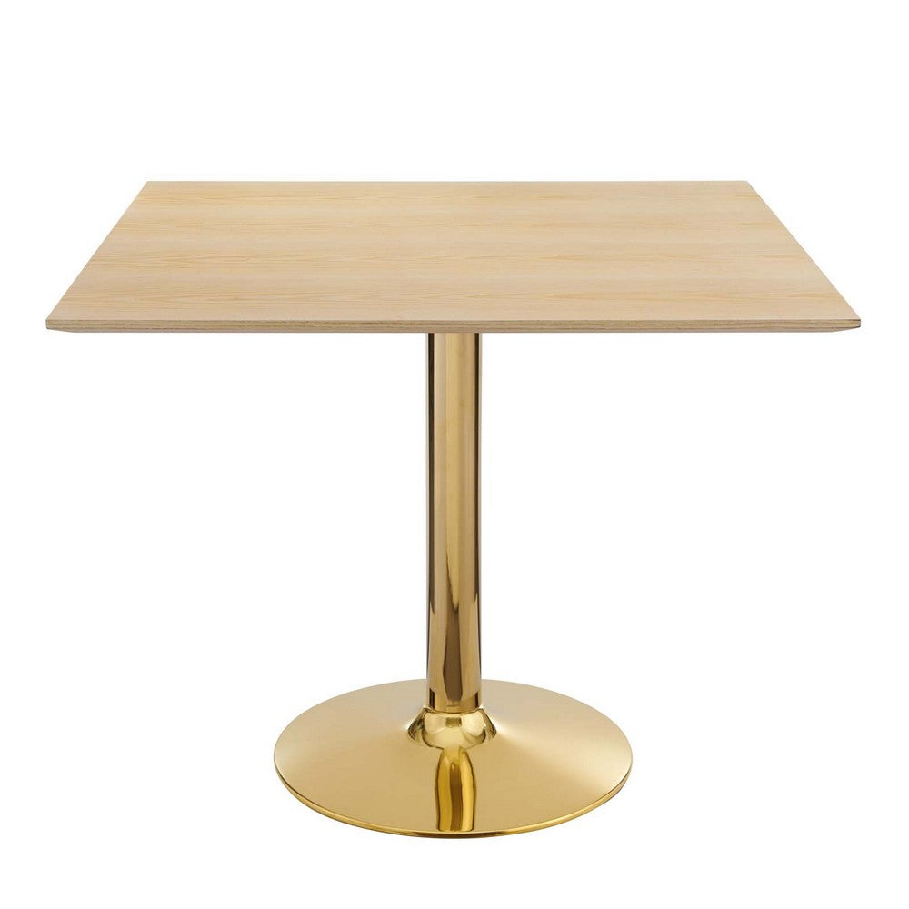 Verne 35" Square Dining Table by Modway| Brown