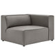 Modway Mingle Vegan Leather 2-Piece Sectional Loveseat Gray MDY-EEI-4788-GRY