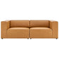 Modway Mingle Vegan Leather 2-Piece Sectional Loveseat Tan MDY-EEI-4788-TAN