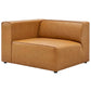 Modway Mingle Vegan Leather 2-Piece Sectional Loveseat Tan MDY-EEI-4788-TAN