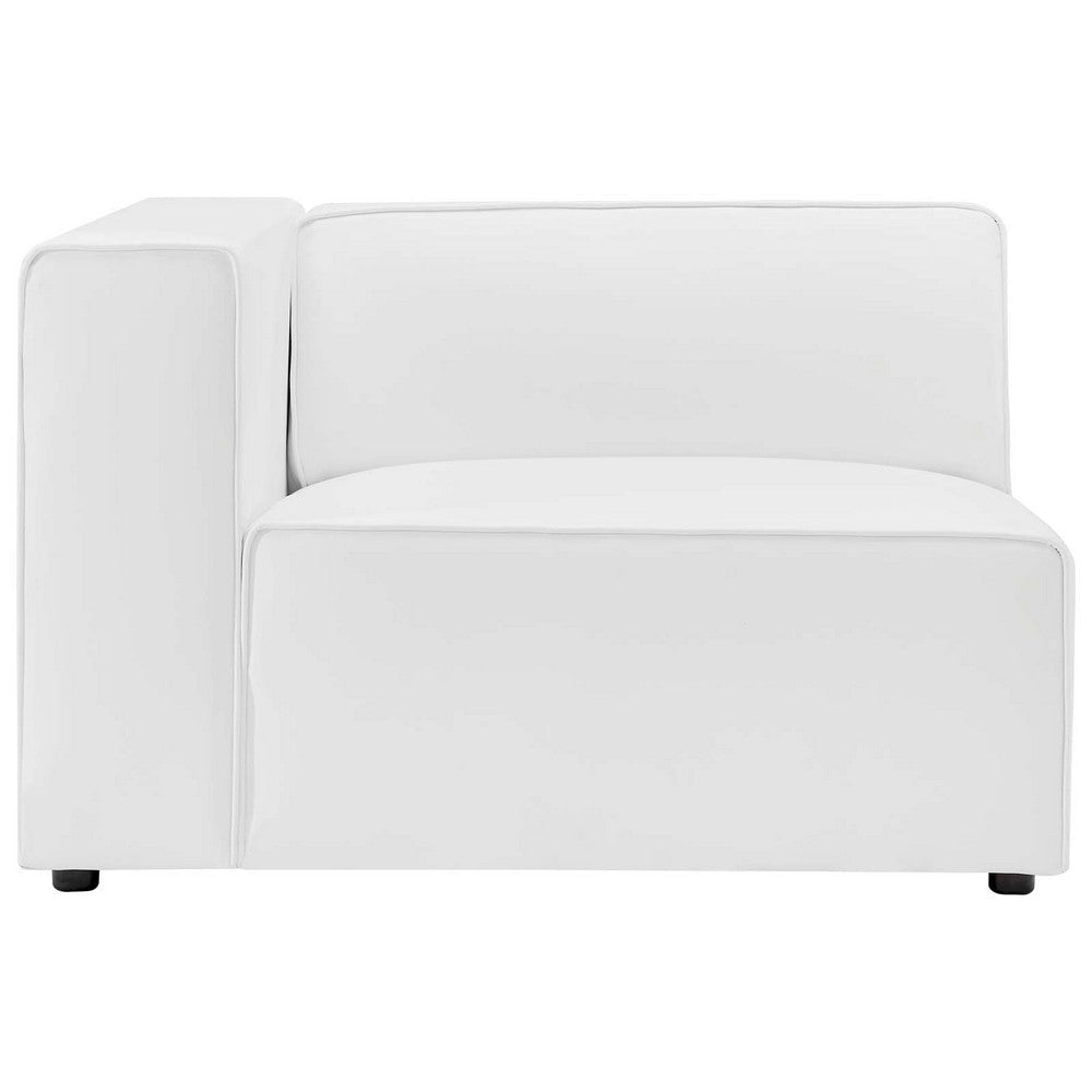 Modway Mingle Vegan Leather 2-Piece Sectional Loveseat White MDY-EEI-4788-WHI